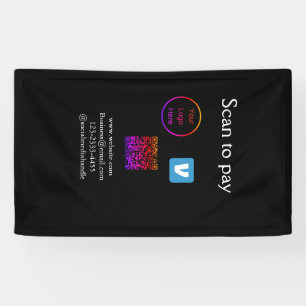 QR-Code Venmo-Scan zum Bezahlen Logo Social Media Banner