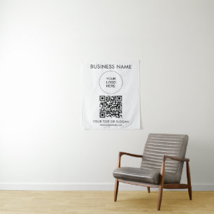 QR-Code-Veranstaltung Seminar-Party-Logo-Vorlage Wandteppich