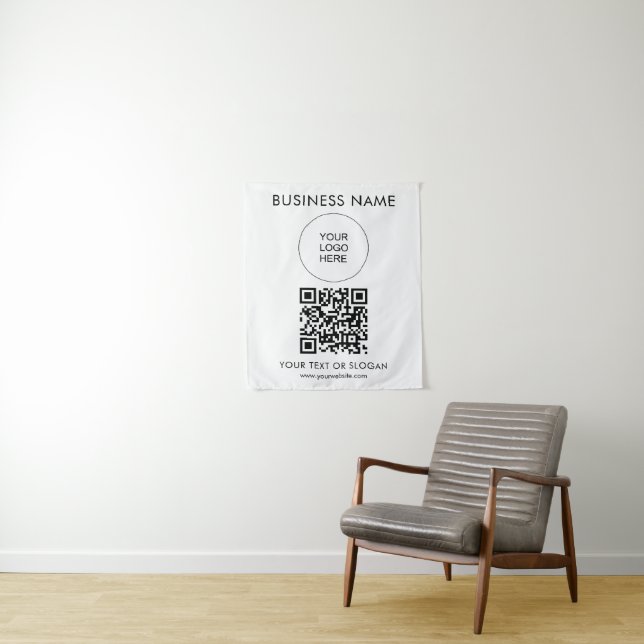 QR-Code-Veranstaltung Seminar-Party-Logo-Vorlage Wandteppich (Beispiel)
