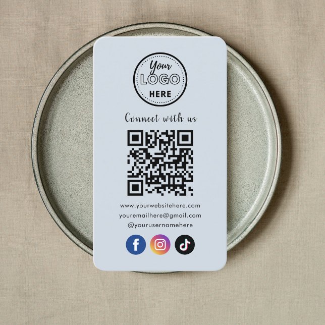 QR-Code Verbindung mit der US Social Media Soft Na Visitenkarte (Von Creator hochgeladen)
