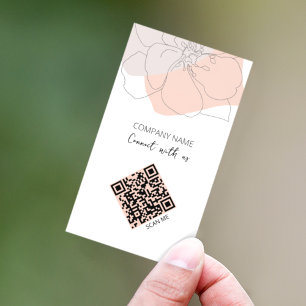 QR-Code Verbindung mit uns minimalistisch Visitenkarte