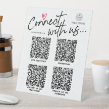 QR-Code Verbindung mit uns Modernes Social Media-Z