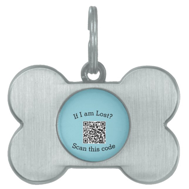 QR-Code verloren gefunden mir Code Haustier  Tiermarke (Vorderseite)