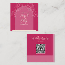 QR-Code-Verschlüsselungskarte für Hochzeiten Begleitkarte
