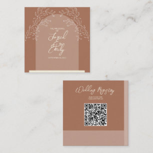 QR-Code-Verschlüsselungskarte für Hochzeiten Begleitkarte