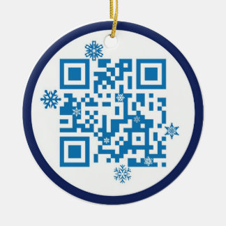 QR Code-Verzierung - frohe Weihnachten!! Keramik Ornament