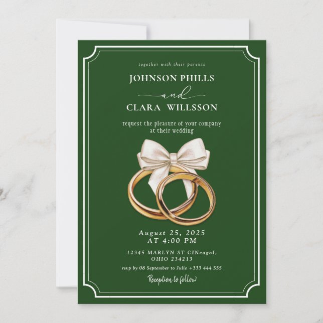 QR Code Video Wedding Invitation Einladung (Vorderseite)