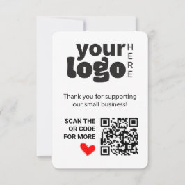 QR Code Vielen Dank für Ihre Unterstützung für kle Dankeskarte