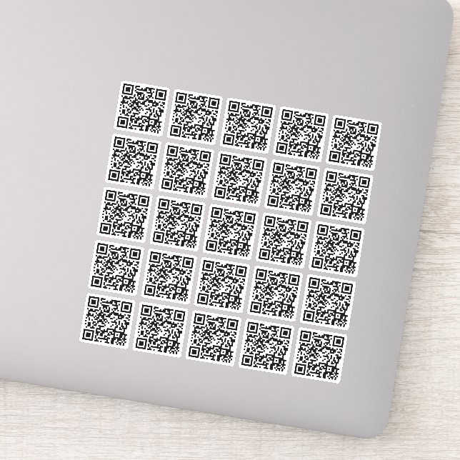 QR-Code Vierkantsticker Aufkleber (Detail)
