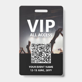 QR-Code VIP Alle Access Pass Benutzerdefiniertes E Ausweis
