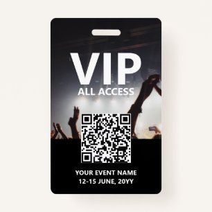 QR-Code VIP Alle Access Pass Benutzerdefiniertes E Ausweis