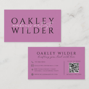 QR-Code Visagist Lilac Visitenkarte
