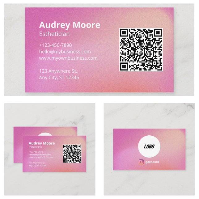QR-Code Visitenkarte (Esthetician Logo QR Code Business Card
)