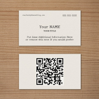 QR-Code-Visitenkarte des herkömmlichen Typs Bone Q Visitenkarte