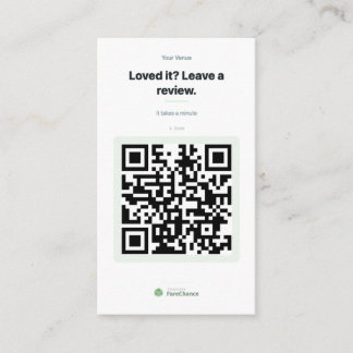 QR-Code-Visitenkarte für Restaurants und Geschäfte Visitenkarte