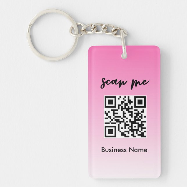 QR-Code-Visitenkarte-Logo-Schlüsselanhänger Schlüsselanhänger (Vorderseite)