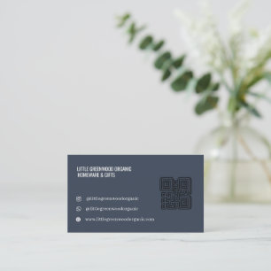 QR-Code Visitenkarte Modern Feminines Rosa