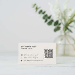 QR-Code Visitenkarte Modern Minimalistisch Neut