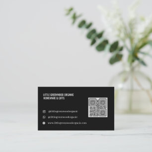 QR-Code Visitenkarte Modern Minimalistisch Schwa