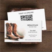 QR-Code-Visitenkarten für Western