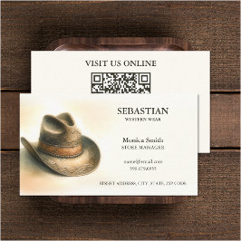 QR-Code-Visitenkarten für Western Visitenkarte