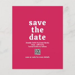 QR Code Viva Magenta Budget Hochzeit speichern das Flyer