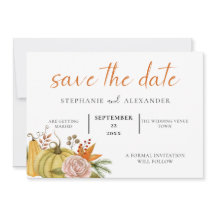 QR-Code von Autumn Pumpkin Floral Wedding