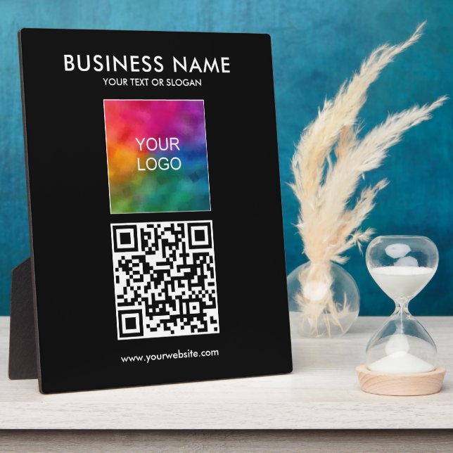 QR-Code-Vorlage für benutzerdefinierte Firmenlogos Fotoplatte (Seite)