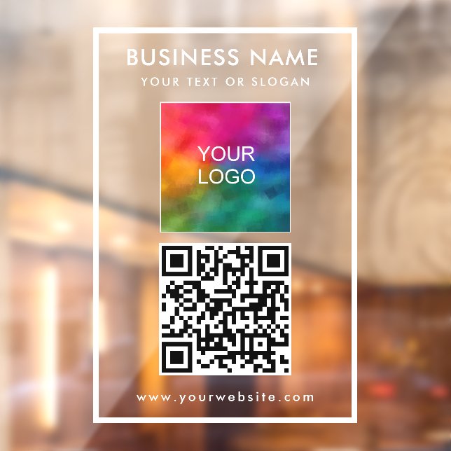 QR-Code-Vorlage für das beste elegante Firmenlogo Fensteraufkleber (Blatt 2)