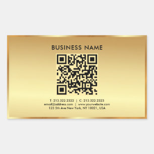 QR-Code-Vorlage für Ihr benutzerdefiniertes Textlo Rechteckiger Aufkleber