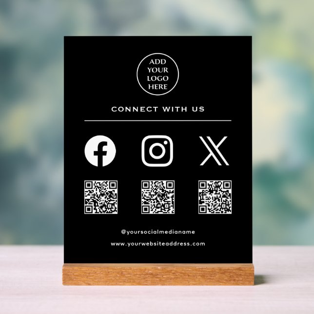 QR Code Votre Logo Suivre Analysez-moi Se connecte (Neutre)