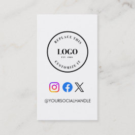 QR code website Custom logo Business Social Media  Visitenkarte