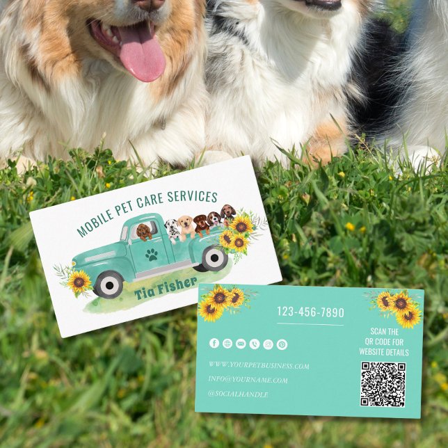 QR-Code-Website Dog Grooming Visitenkarte (Von Creator hochgeladen)