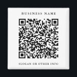 QR Code Website Link Schwarz & Weiß Business Magnet<br><div class="desc">Erstellen Sie mit einem QR-Code-Weblink Ihren eigenen,  individuellen Business-Magneten. Klicken Sie auf die SCHALTFLÄCHE BLAUE DESIGN TOOL,  um eine erweiterte Anpassung dieses Designs zu erhalten.</div>