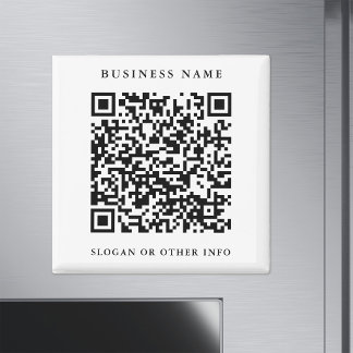 QR-Code-Website-Link Schwarz & Weiß Geschäftlich Magnet