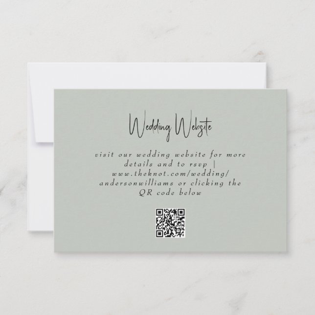 QR-Code-Website RSVP-Karte RSVP Karte (Vorderseite)