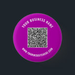 QR-Code-Website Werbe-Button Ihre Farbe Button<br><div class="desc">Wählen Sie Farben und Schriftart - Ihr QR-Code , Name und Website Werbung Business Personalisiert Button / Geschenk - Hinzufügen Ihres QR-Codes - Bild oder Logo / Name - Unternehmen / Website oder andere Informationen / Text - Umgestalten und verschieben / entfernen / hinzufügen / Text mit Anpassungstool. Wählen Sie...</div>