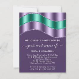 QR Code Wedding Brautparty Lila Emerald