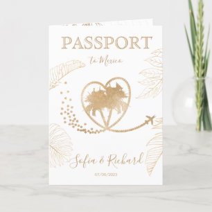 QR Code Wedding Destination Passport Weltkarte Einladung