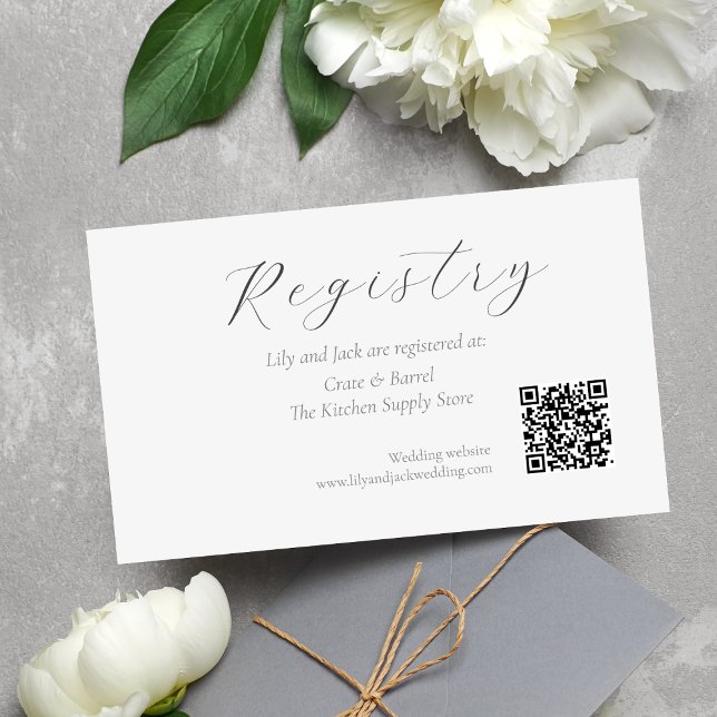 QR Code Wedding Gift Registrierungskarte (Von Creator hochgeladen)