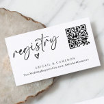 QR Code Wedding Registry Modernes einfaches Handwr Begleitkarte<br><div class="desc">Moderne QR Registrierungskarten für Minimalistische Hochzeiten oder Brautpartys: Legen Sie diese lässigen QR Registrierungskarten mit Ihren Hochzeitseinladungen oder Brautduscheinladungen ein,  um Ihren Gästen lassen,  wo Sie sich registriert haben! Sie können auf "Anpassen Sie mehr" klicken,  um weitere Details oder eine kurze Nachricht hinzuzufügen.</div>