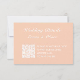 QR Code Wedding Website Details Umschließungskarte RSVP Karte