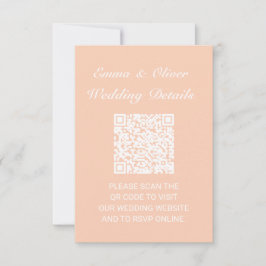 QR Code Wedding Website Details Umschließungskarte RSVP Karte