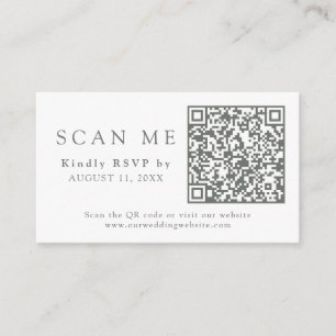 QR Code & Wedding Website Eukalyptus Wedding RSVP Begleitkarte