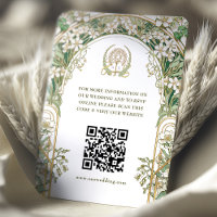 QR Code Wedding Website Info Jugendstil-Enthüllung