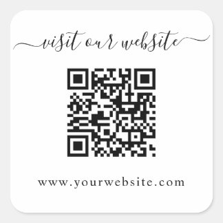 QR Code Wedding Website Quadratischer Aufkleber