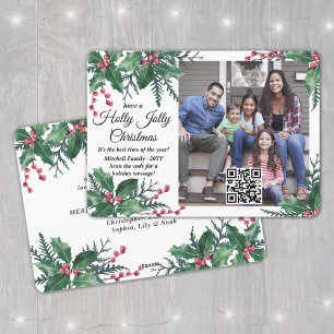 QR-Code Weihnachtlich Fröhlicher Weihnachtsgruß 1  Feiertagskarte