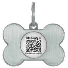 QR Code Weiße scannbare Kontaktdaten für kontaktlo Tiermarke
