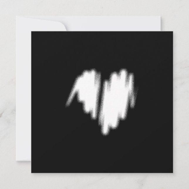 Qr Code Weißes Herz Graffiti Sprayed Herz (Vorderseite)