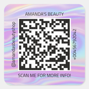 QR Code Werbe-Name Kontakt Webolograph Quadratischer Aufkleber